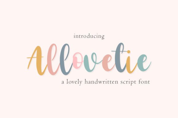 Allovetie: A Handwritten Script Font for Creative Projects
