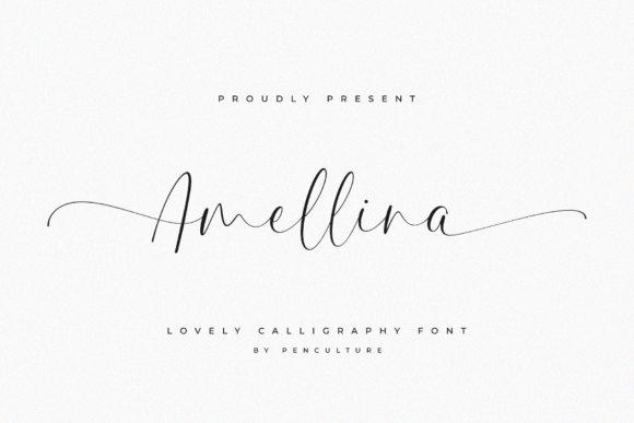 Amellina: A Script Font for Elegant Design Projects