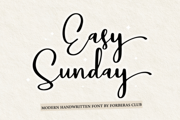 Easy Sunday: Elevate Your Brand with Smooth Script Typography