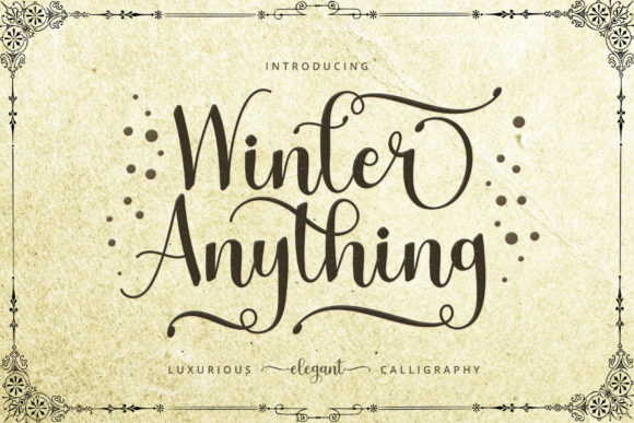 Elevate Your Designs with the Winter Anything Script Font