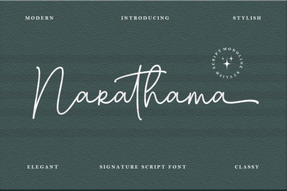 Narathama: The Modern Script Font for Elegant Design