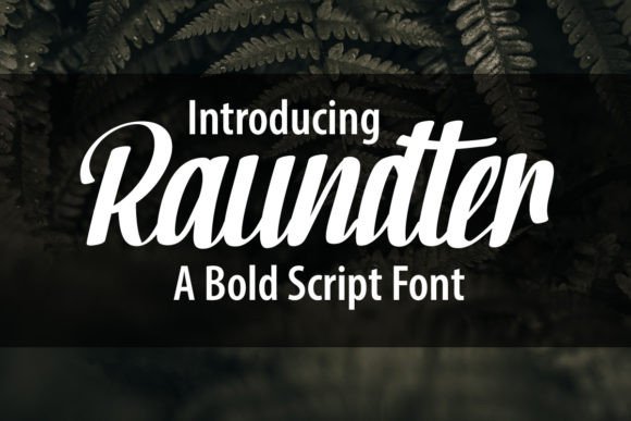 Raundter: A Bold Script Font for Impactful Visuals