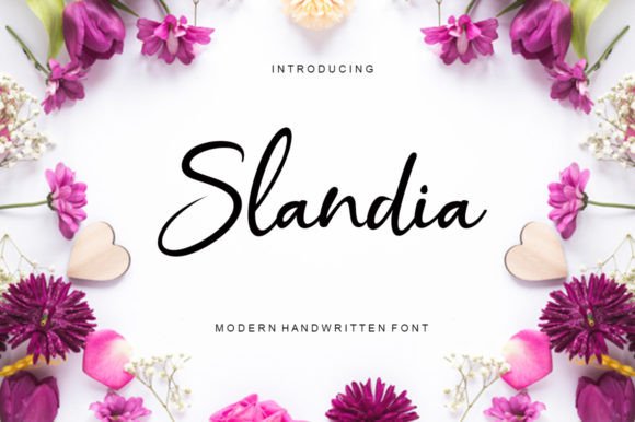 Slandia: A Modern Script Font for Personal Branding