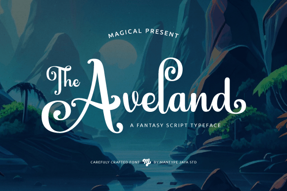 The Aveland: A Script Font for Fantasy and Modern Branding